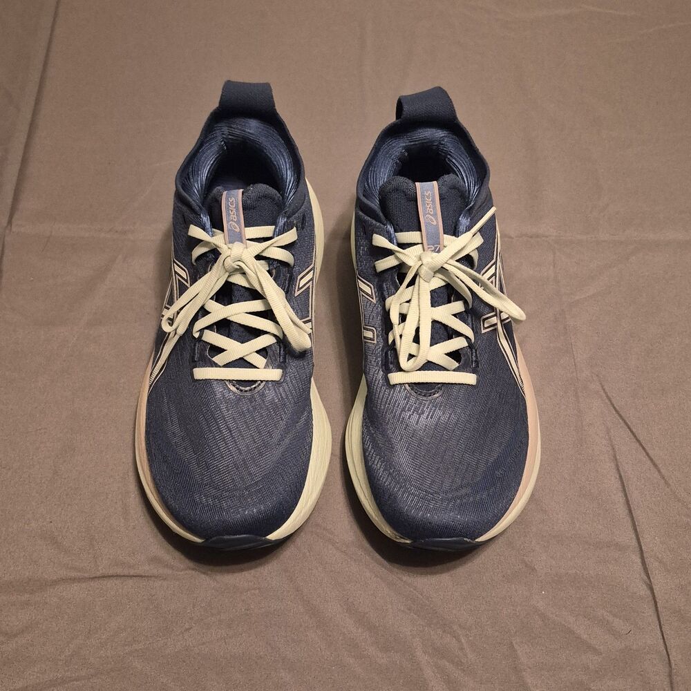 Asics Gel Nimbus 27 Women Size 8.5 Blue Athletic Running Shoes Sneakers 1012B825